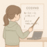 small girl teaching coding image
